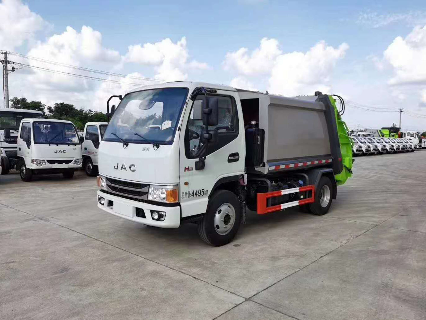 國六江淮藍(lán)牌3噸壓縮垃圾車