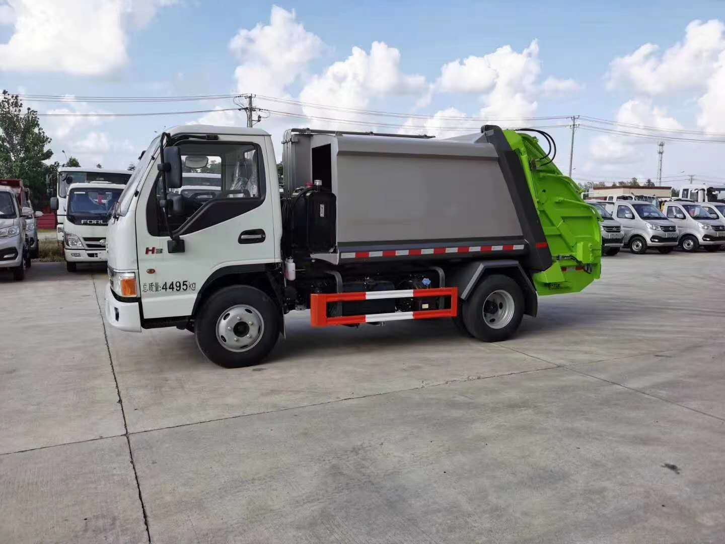國六江淮藍(lán)牌3噸壓縮垃圾車