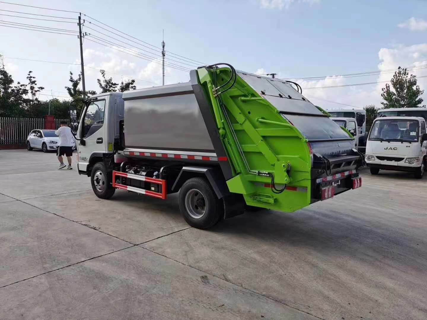 國六江淮藍(lán)牌3噸壓縮垃圾車
