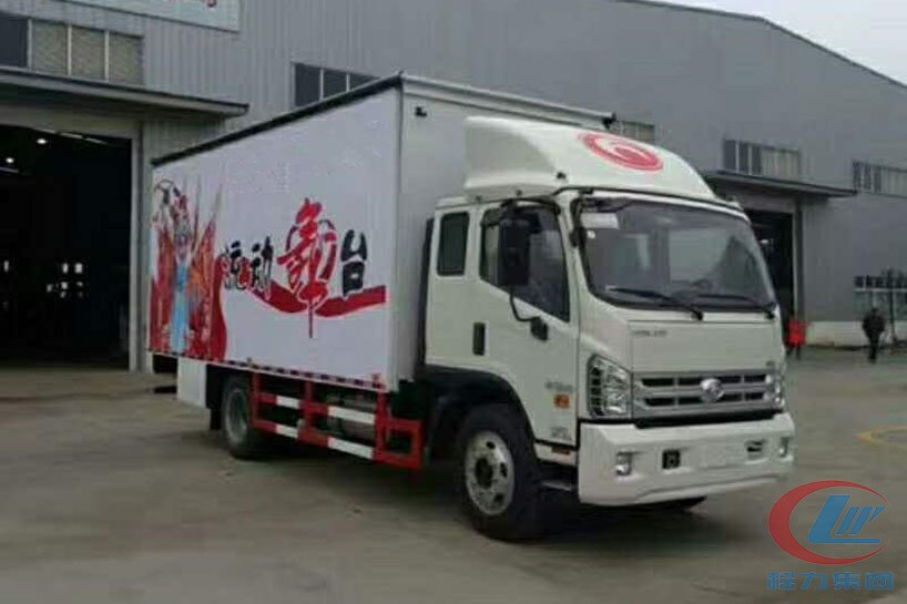 程力福田6米廂長舞臺(tái)車側(cè)面圖