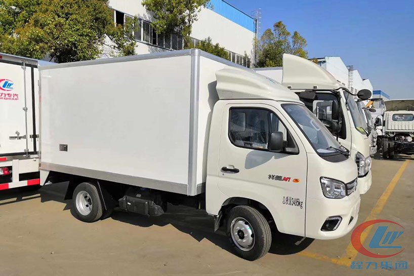 程力專(zhuān)汽福田祥菱M1后雙輪冷藏車(chē)側(cè)面圖